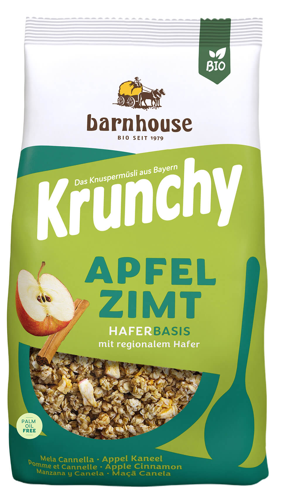 Barnhouse Krunchy appel-kaneel bio 375g